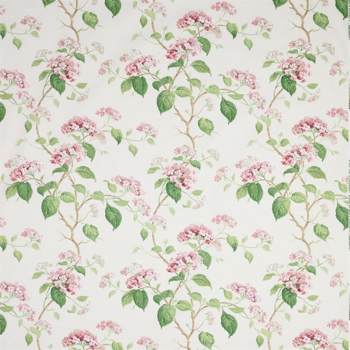 Summerby Cotton Pink/Green – Stoff von Colefax and Fowler