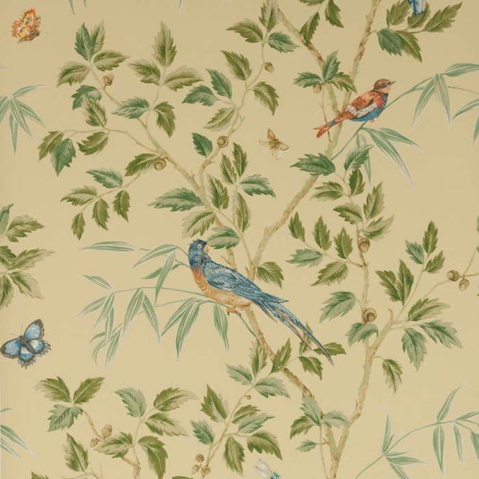 Ashdown Tapete von Colefax and Fowler in Yellow
