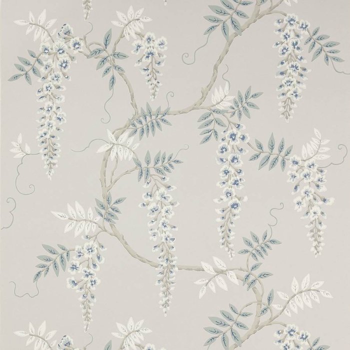 Grayshott Tapete von Colefax and Fowler in Silver Blue