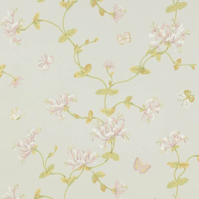 Honeysuckle Garden Tapete von Colefax and Fowler in Old Blue