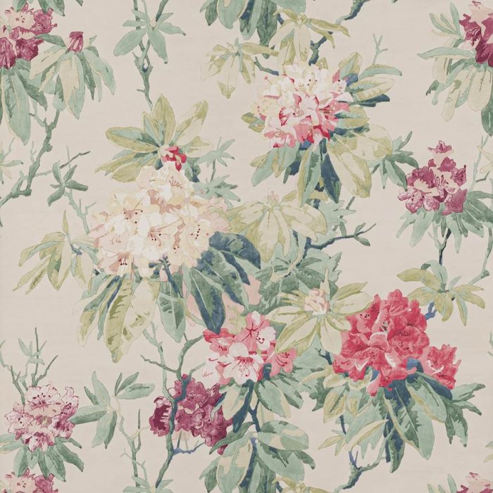 Mereworth Tapete von Colefax and Fowler in Pink/Forest