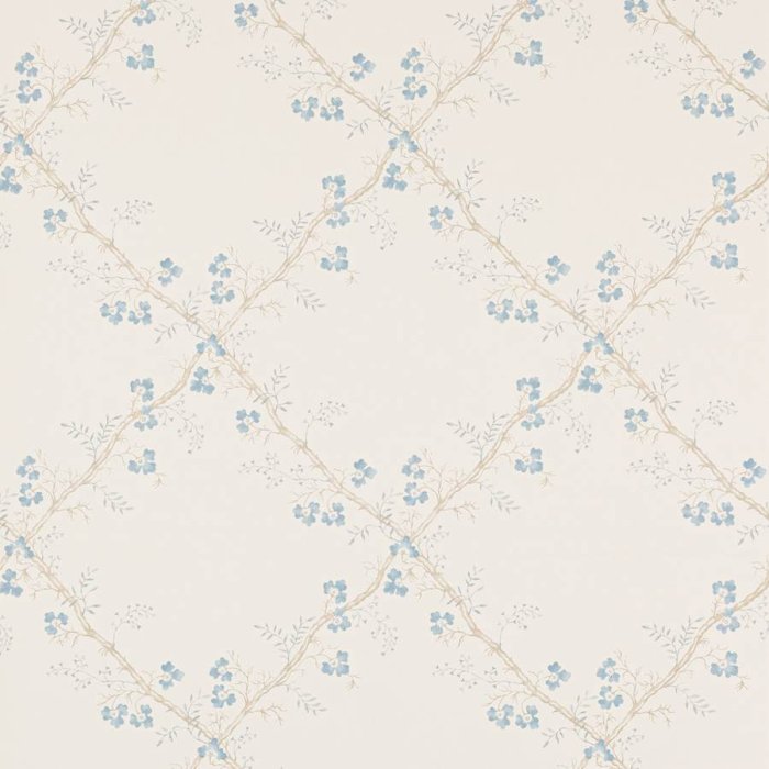 Trefoil Trellis Tapete von Colefax and Fowler in Blue