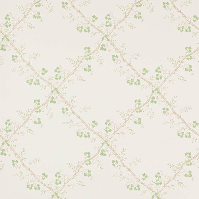 Trefoil Trellis Tapete von Colefax and Fowler in Leaf