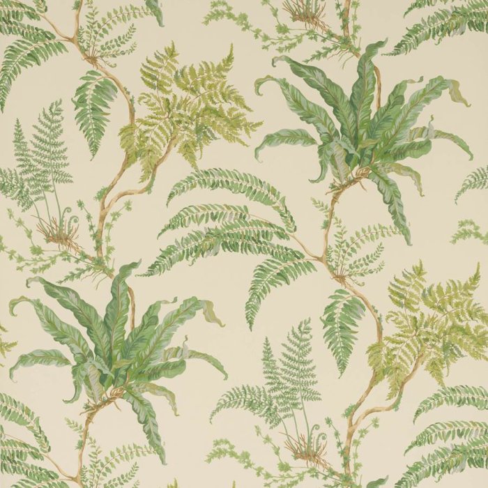 Woodfern Tapete von Colefax and Fowler in Green