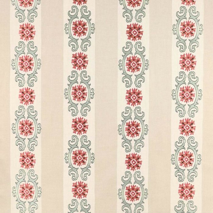 Theodore Red/Forest – Stoff von Colefax and Fowler