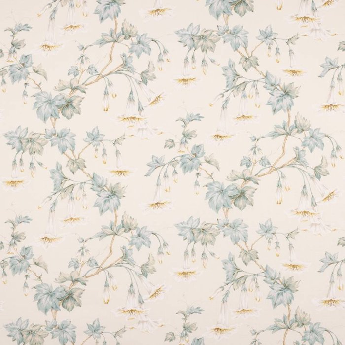 Yvette Ivory/Aqua – Stoff von Colefax and Fowler