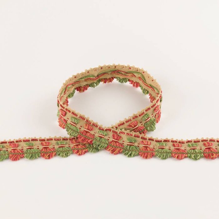 Arlington Archive Fan Edge Red/Green – Fächerborte von Colefax and Fowler