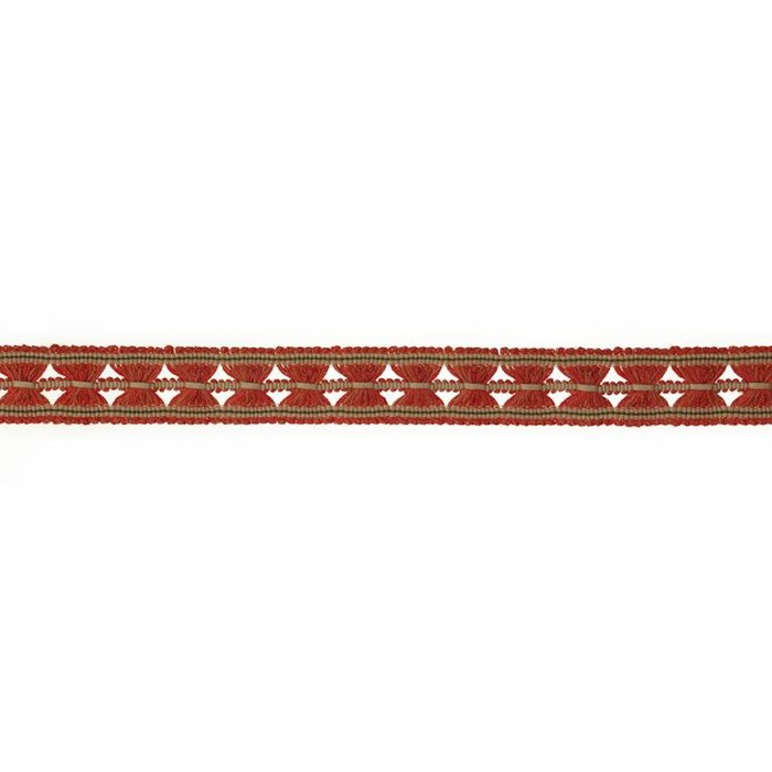 Arlington Butterfly Braid Tomato/Olive – Zierborte von Colefax and Fowler