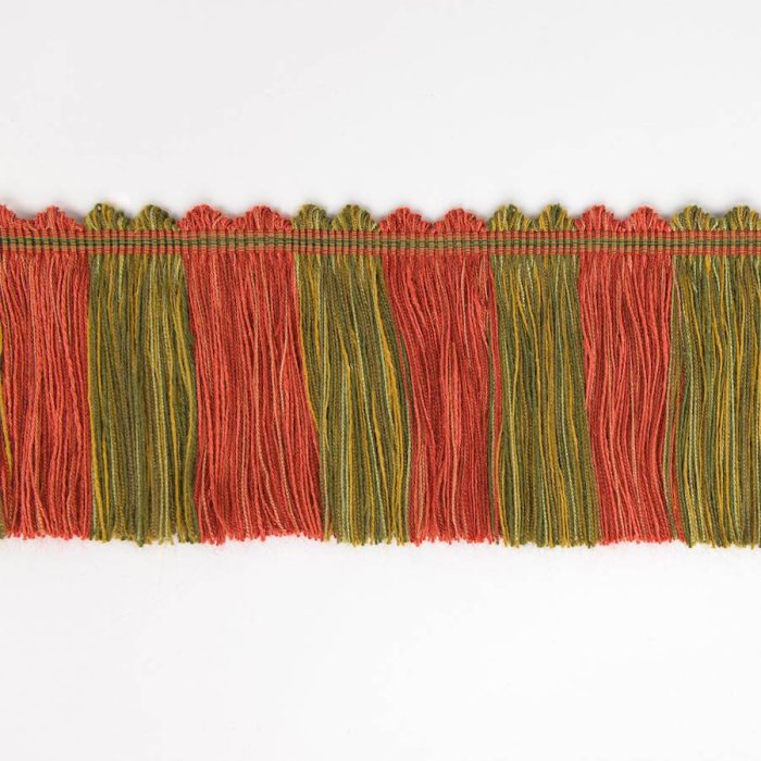 Arlington Cut Fringe Red/Green – Schnittfranse von Colefax and Fowler
