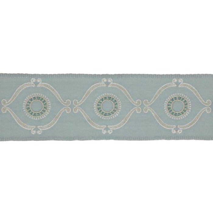 Delano Classic Braid Aqua – Bestickte Borte von Colefax and Fowler