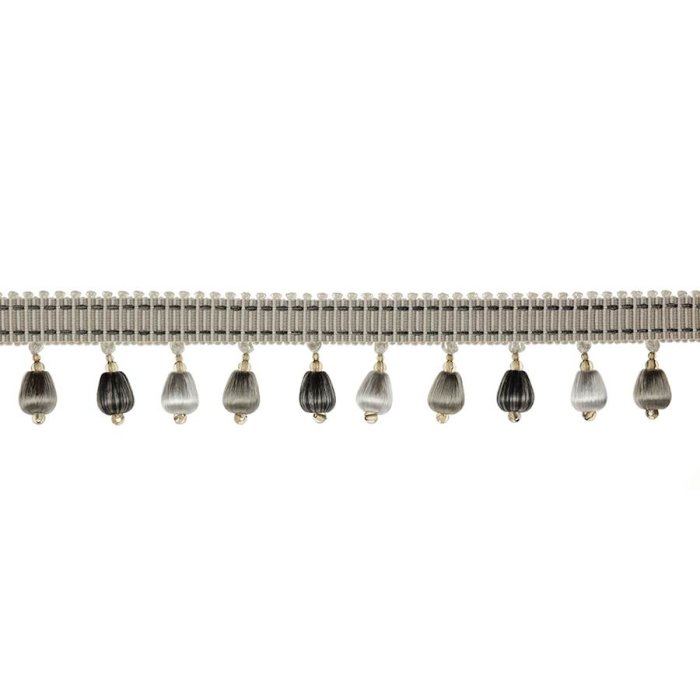 Delano Drop Fringe Charcoal – Perlenfranse von Colefax and Fowler