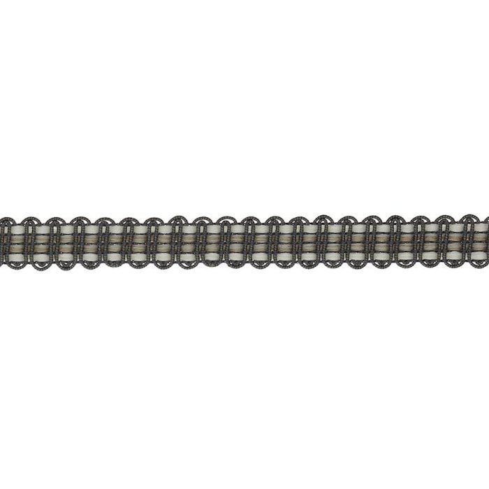 Delano Narrow Braid Charcoal – Schmale Gimpe-Borte von Colefax and Fowler