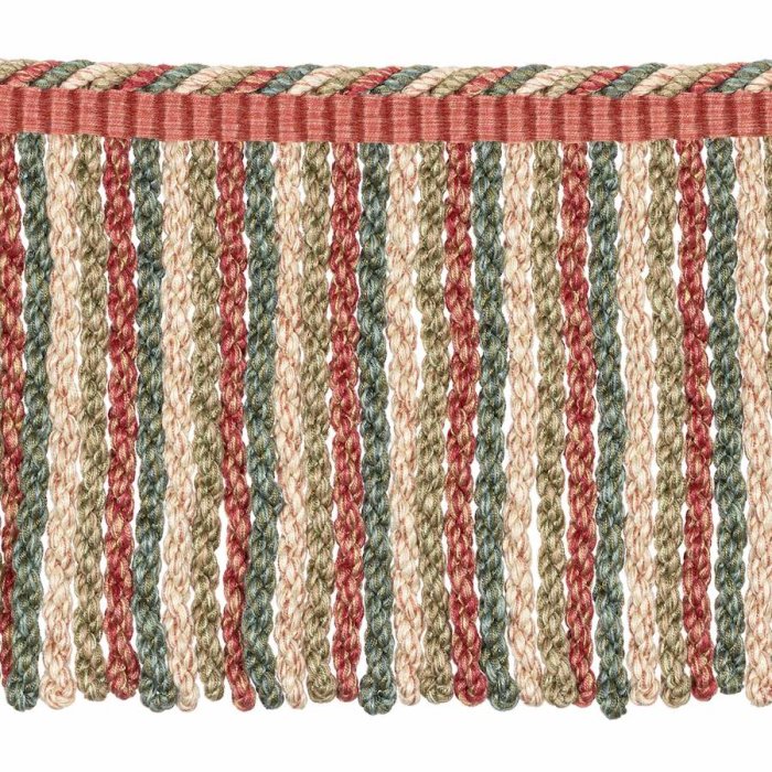 Lansdowne Bullion Fringe Red/Forest – Bullionfranse von Colefax and Fowler