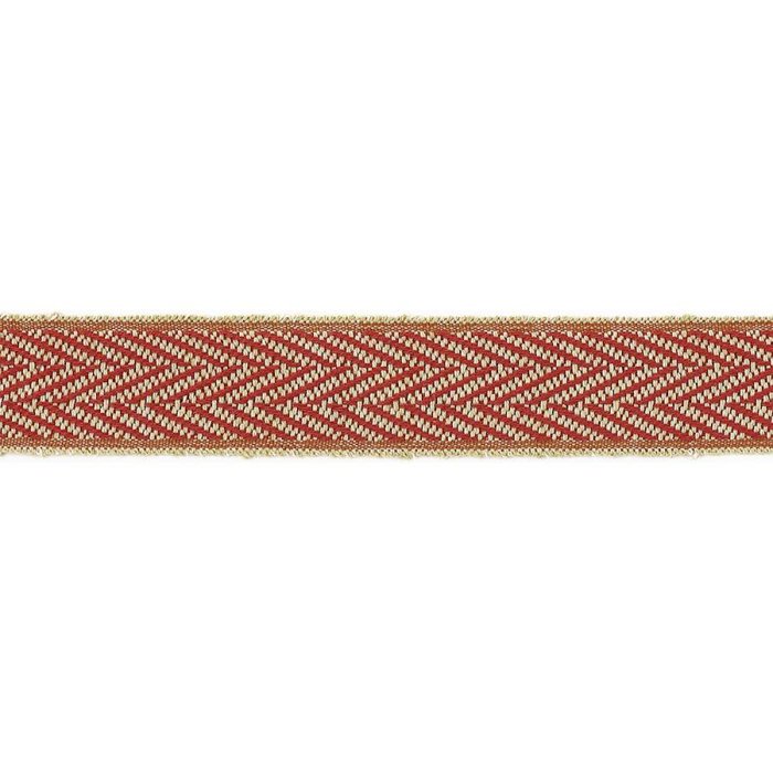 Theodore Chevron Braid Tomato – Chevronband von Colefax and Fowler