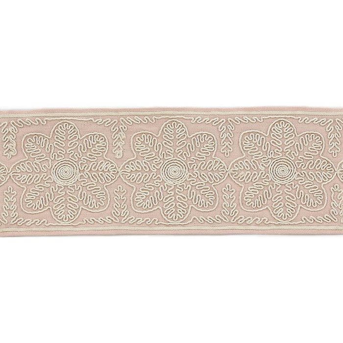 Theodore Florette Braid Pink – Bestickte Borte von Colefax and Fowler