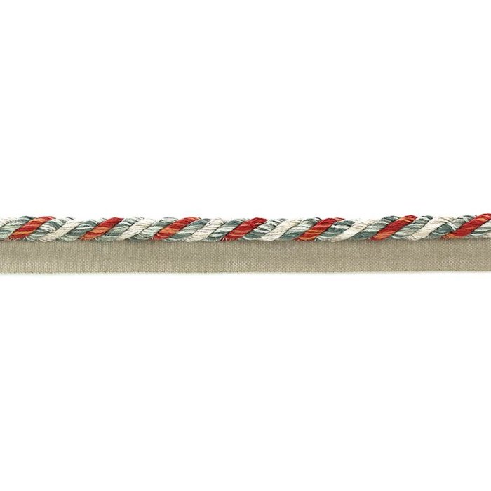 Theodore Rope Red/Forest – Kordel mit Flansch von Colefax and Fowler