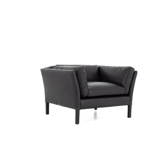Sessel Bellamy, Leder Schwarz