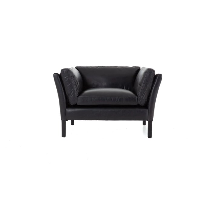 Sessel Bellamy, Leder Schwarz – Ansicht 2