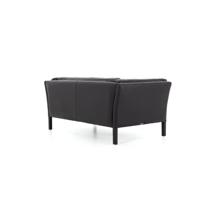 Sofa Bellamy 2-Sitzer, Leder Schwarz – Ansicht 7