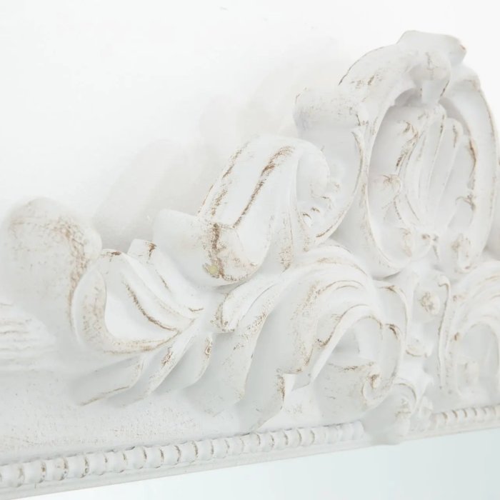 Spiegel Trini, geschnitzt, weiß – 107 x 89 cm – Ansicht 5