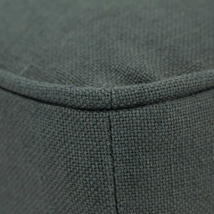 Gepolsterte Fußbank Genua mit Leinenhusse von Flamant