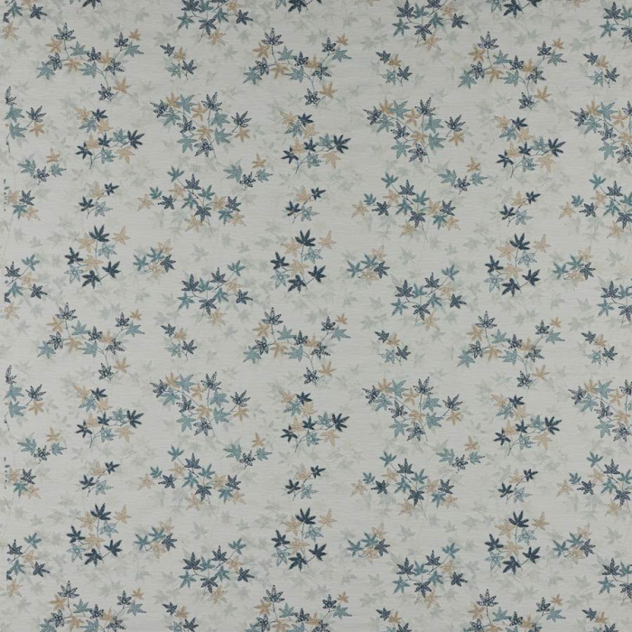 Jane Churchill Acer Maple Stoff in Ivory/Blue