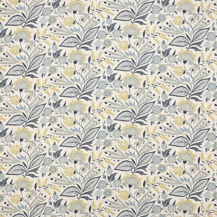 Amber Indigo/Yellow – Stoff von Jane Churchill