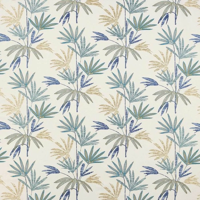 Bamboo Palm Blue – Stoff von Jane Churchill