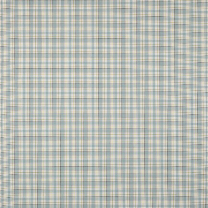 Jane Churchill Barlow Check Karostoff in Sky Blue/Lime