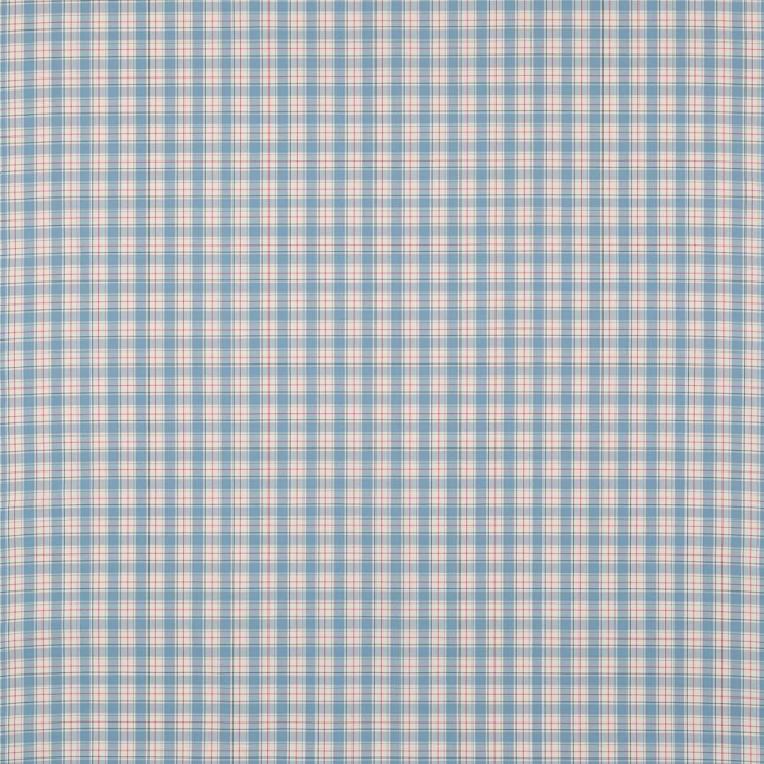 Jane Churchill Barlow Check Karostoff in Soft Blue/Red