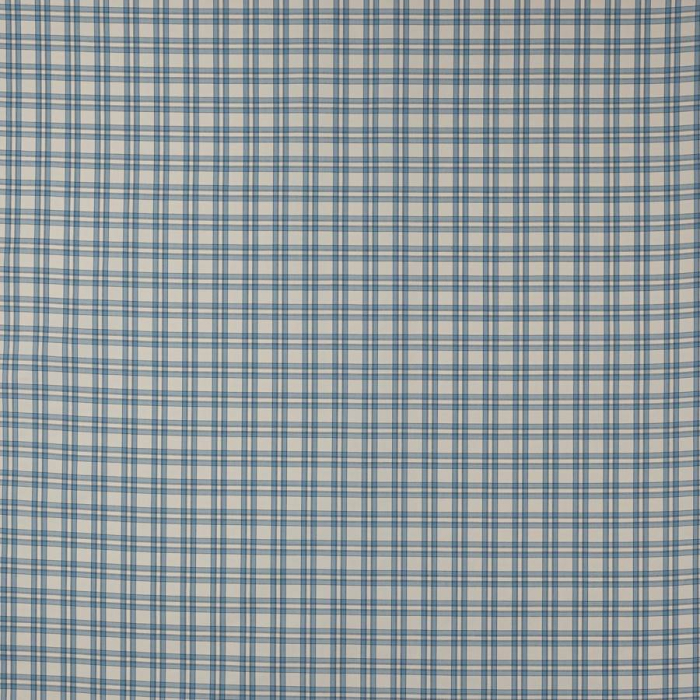 Jane Churchill Blake Check Karostoff in Soft Blue