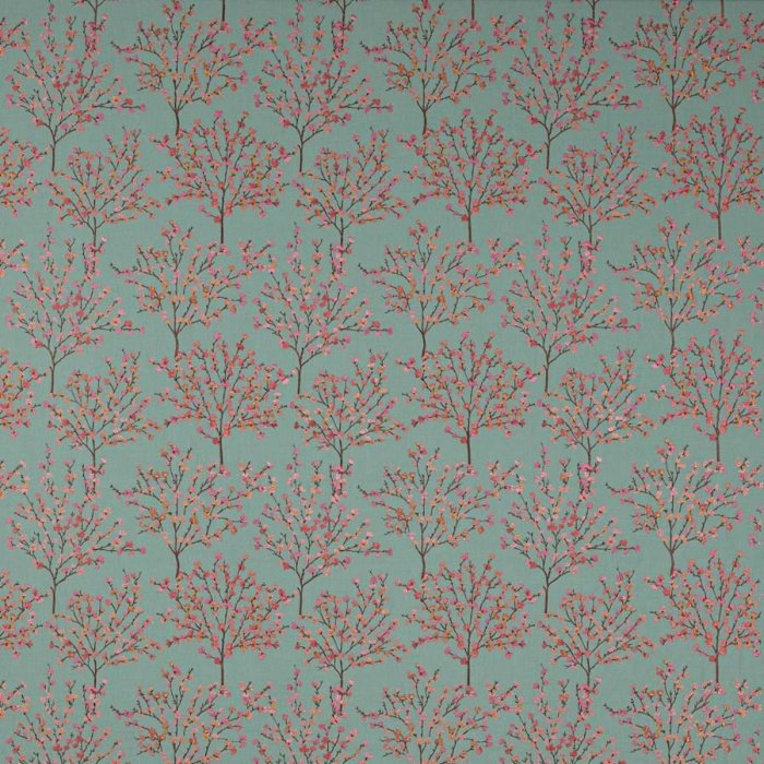 Blossom Tree Aqua/Pink – Stoff von Jane Churchill