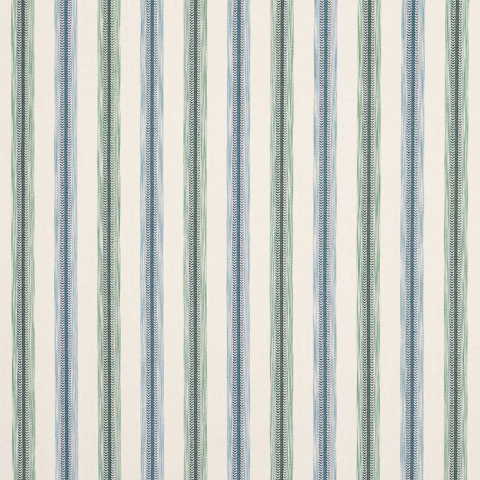 Camber Stripe Green/Blue – Stoff von Jane Churchill