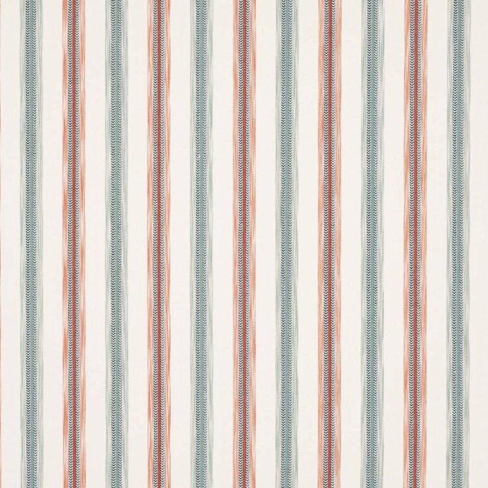 Camber Stripe Red/Teal – Stoff von Jane Churchill