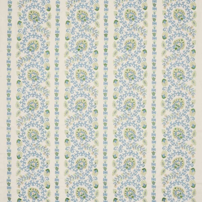 Jane Churchill Carina Stickstoff in Blue/Green
