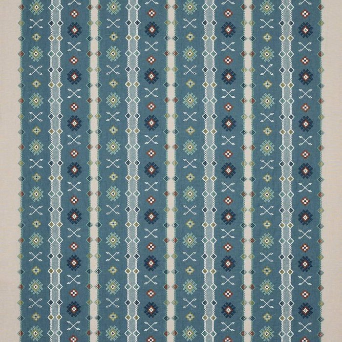 Jane Churchill Cinnabar Stickstoff in Blue
