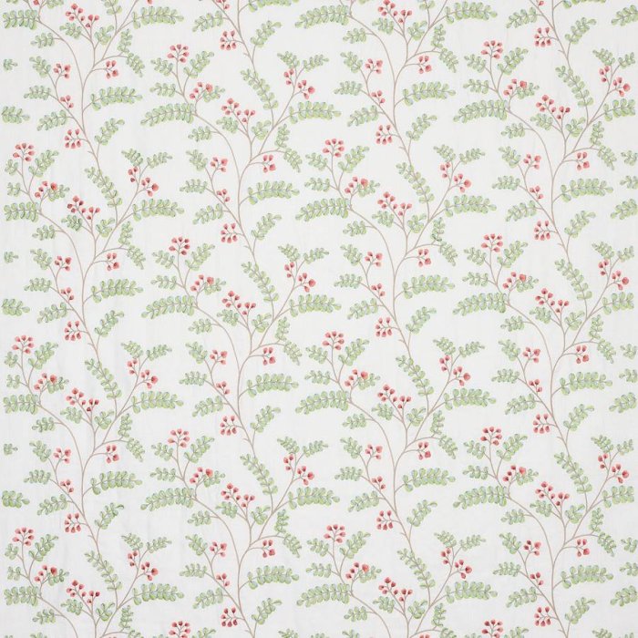 Jane Churchill Delphine Stoff in Red/Green
