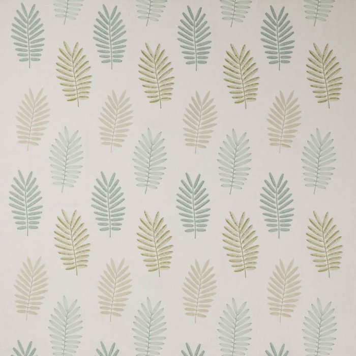 Jane Churchill Ferndown Stoff in Aqua/Leaf