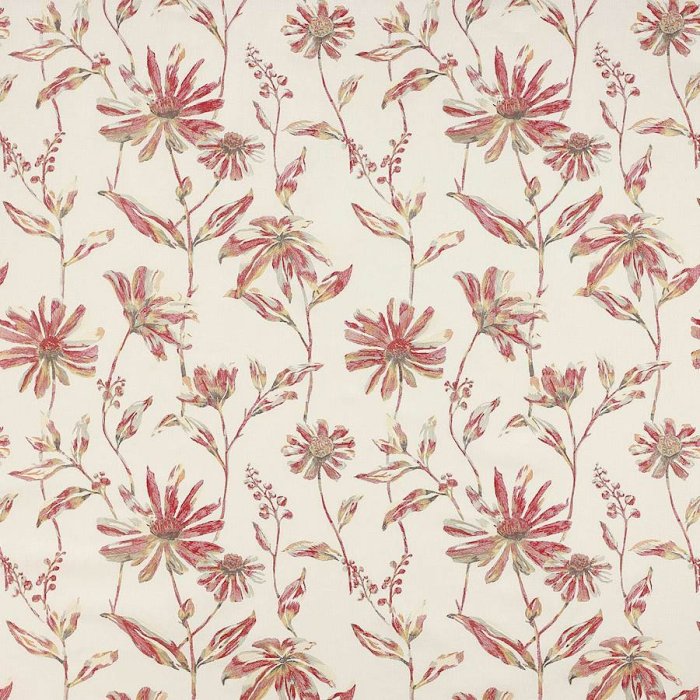 Jane Churchill Floris Stoff in Red