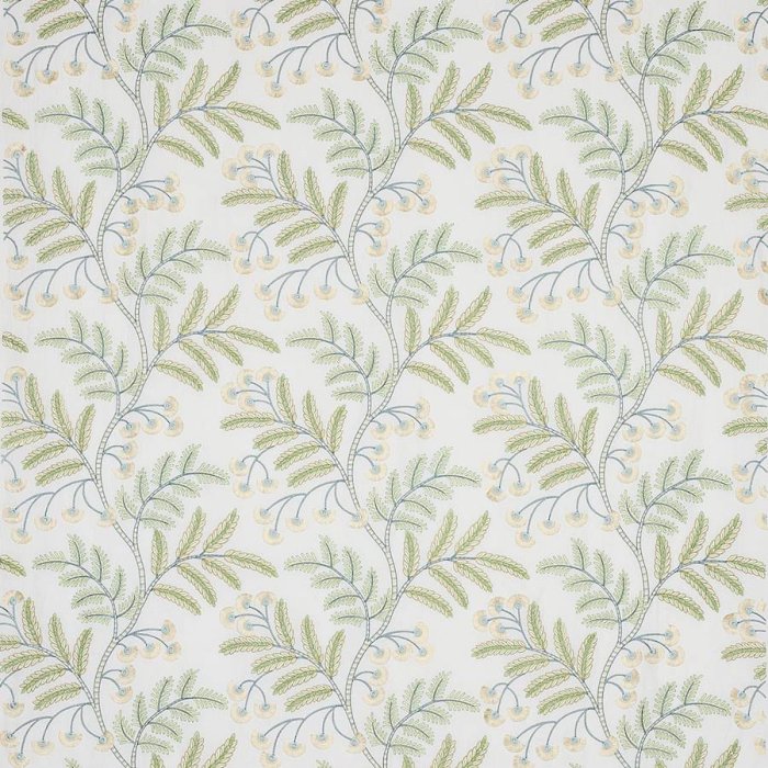 Jane Churchill Hazelwood Stoff in Cream/Leaf