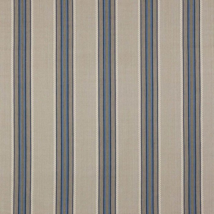 Jane Churchill Indus Stripe Streifenstoff in Blue/Stone