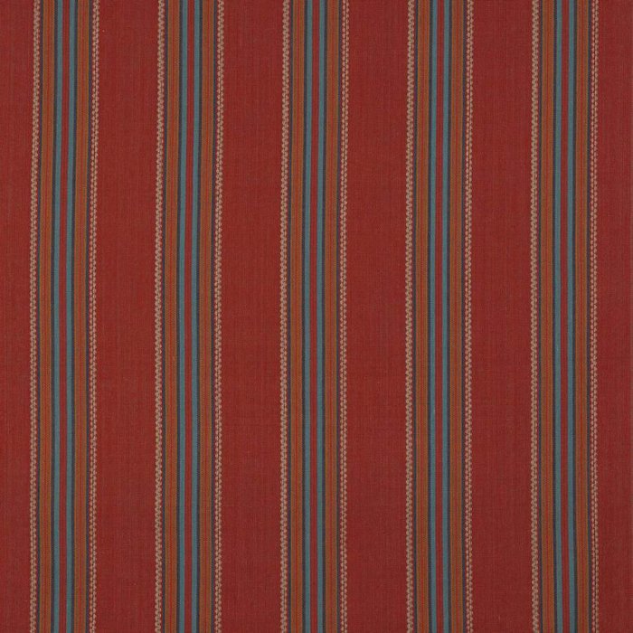 Jane Churchill Indus Stripe Streifenstoff in Red