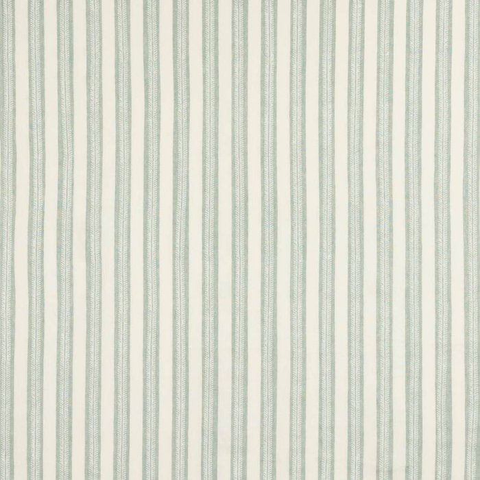 Jane Churchill Innis Stripe Leinenstoff in Aqua