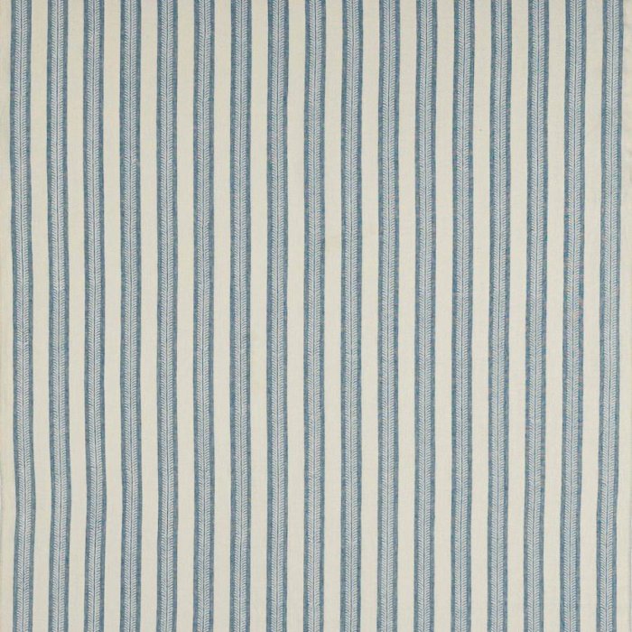 Jane Churchill Innis Stripe Leinenstoff in Blue