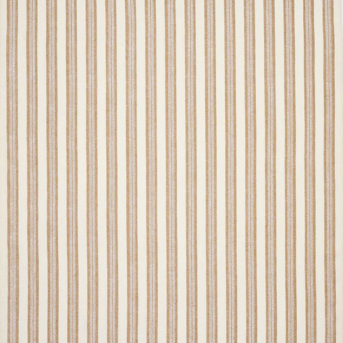 Jane Churchill Innis Stripe Leinenstoff in Caramel
