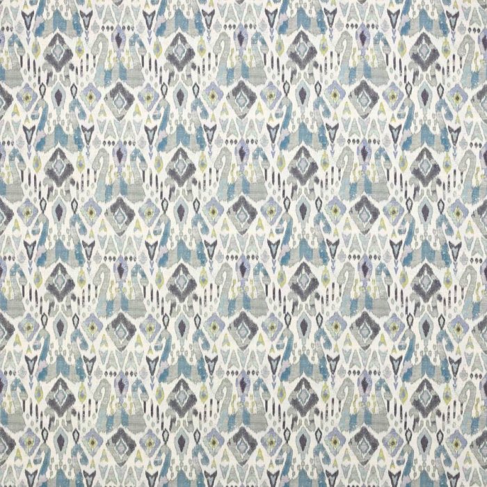 Jane Churchill Jaru Ikat-Stoff in Blue/Aqua