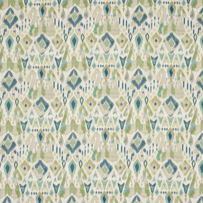 Jane Churchill Jaru Ikat-Stoff in Green