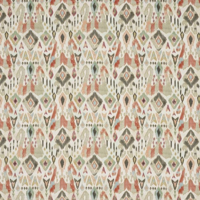 Jane Churchill Jaru Ikat-Stoff in Tomato