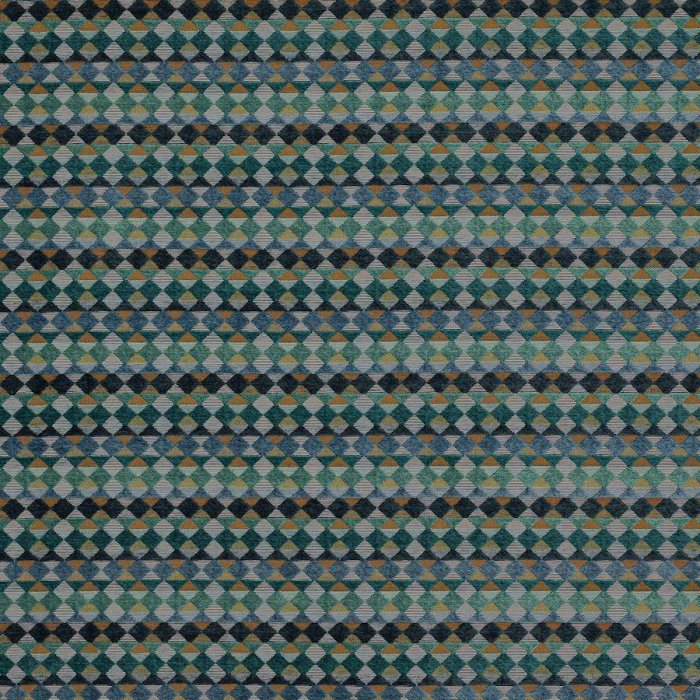 Jane Churchill Kaleido Stoff in Teal/Green