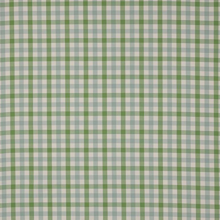 Jane Churchill Kali Check Karostoff in Green/Aqua